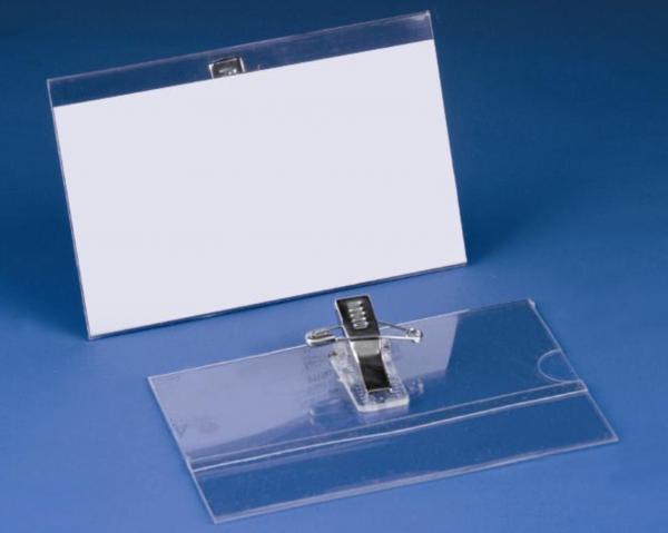 Identyfikator PVC z klipsem i agrafk�