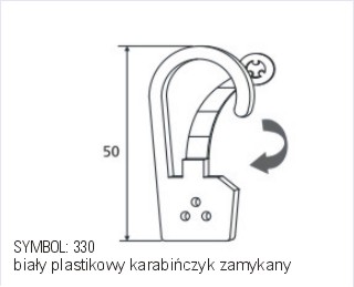 Karabi�czyk zamykany plastikowy