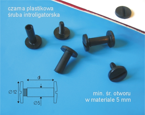 Czarna Plastikowa �ruba Symbol: 35B