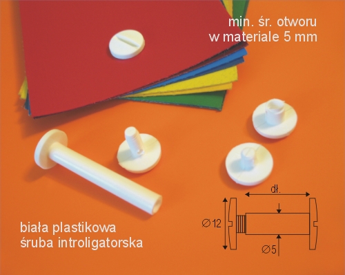 Bia�a Plastikowa �ruba Symbol: 35W