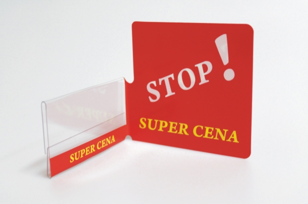 Stopery Reklamowe Os�onki Cenowe do Listew Rega�owych